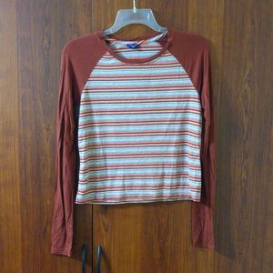 Aeropostale raglan long sleeve striped tee size medium